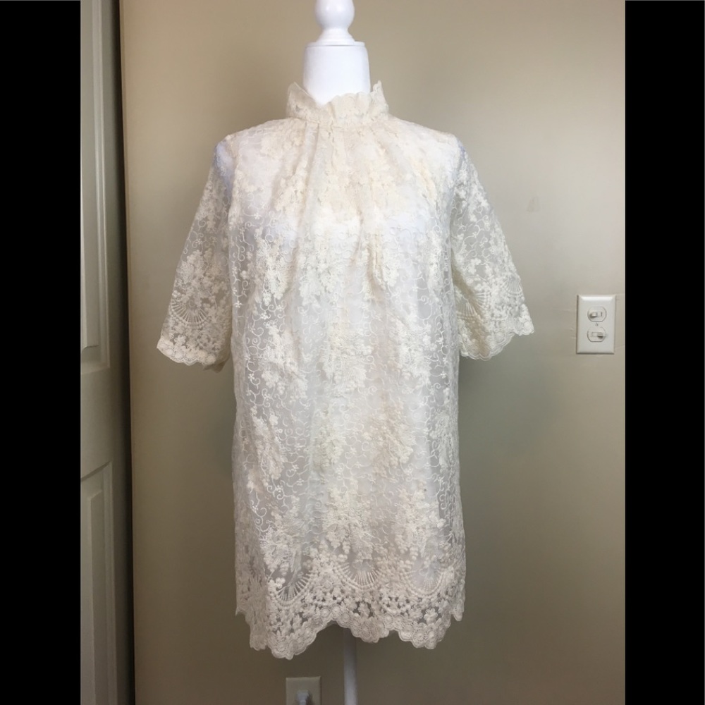 NWOT Lace dress CHUU Korean cream women